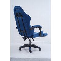 Игровое (геймерское) кресло Calviano 1584 (велюр, синий) - Превью изображения №8 — Интернет-магазин Time-Shop