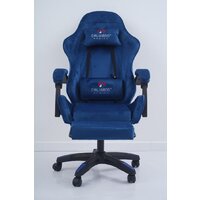 Игровое (геймерское) кресло Calviano 1584 (велюр, синий) - Превью изображения №13 — Интернет-магазин Time-Shop