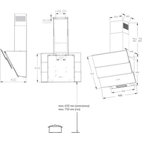 Кухонная вытяжка Korting KHC 68073 GN - Превью изображения №3 — Интернет-магазин Time-Shop