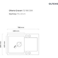 Кухонная мойка Oltens Gravan 72100300 - Превью изображения №2 — Интернет-магазин Time-Shop