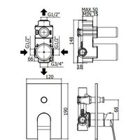 Смеситель Paffoni Tilt TI015NO/M - Превью изображения №2 — Интернет-магазин Time-Shop