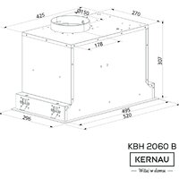 Кухонная вытяжка Kernau KBH 2060 B Glass - Превью изображения №3 — Интернет-магазин Time-Shop