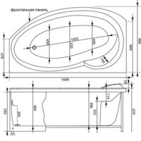 Ванна Aquanet Jersey 170x90 L (с каркасом) - Превью изображения №9 — Интернет-магазин Time-Shop