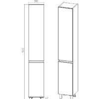  Viant Шкаф-пенал Мальта VMAL300BEL-PEN - Превью изображения №3 — Интернет-магазин Time-Shop