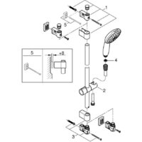 Душевой гарнитур  Grohe Vitalio Start 110 279482431 - Превью изображения №4 — Интернет-магазин Time-Shop