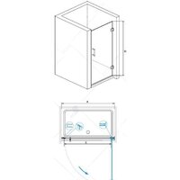 Душевая дверь RGW HO-011B 80 (черный/прозрачное стекло) - Превью изображения №4 — Интернет-магазин Time-Shop