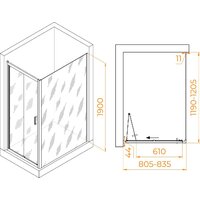 Душевой уголок RGW PA-142B (PA-21B + Z-050-5B) 060814282-14 - Превью изображения №8 — Интернет-магазин Time-Shop