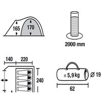 Кемпинговая палатка Green Glade Tarzan 4 - Превью изображения №2 — Интернет-магазин Time-Shop
