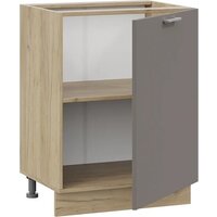 Шкаф напольный Трия Габриэлла 1Н6 с одной дверью (дуб крафт золотой/муссон) - Превью изображения №2 — Интернет-магазин Time-Shop