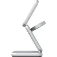 Беспроводное зарядное Magssory Fold Pro 3 в 1 WCH063 (серебристый) - Превью изображения №4 — Интернет-магазин Time-Shop