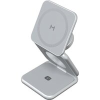 Беспроводное зарядное Magssory Fold Pro 3 в 1 WCH063 (серебристый) - Превью изображения №5 — Интернет-магазин Time-Shop