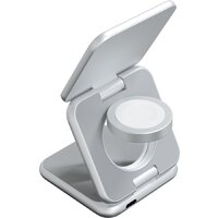 Беспроводное зарядное Magssory Fold Pro 3 в 1 WCH063 (серебристый) - Превью изображения №6 — Интернет-магазин Time-Shop
