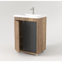  Дабер Тумба под умывальник 013 70 Т13.7.0.22 (дуб галифакс/серый) - Превью изображения №3 — Интернет-магазин Time-Shop