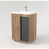  Дабер Тумба под умывальник 013 70 Т13.7.0.22 (дуб галифакс/серый) - Превью изображения №2 — Интернет-магазин Time-Shop