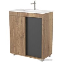 Дабер Тумба под умывальник 013 70 Т13.7.0.22 (дуб галифакс/серый)