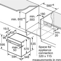 Электрический духовой шкаф Bosch Serie 4 HBG272EB3 - Превью изображения №7 — Интернет-магазин Time-Shop