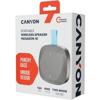 Беспроводная колонка Canyon Hexagon 10 (серый/синий) - Превью изображения №5 — Интернет-магазин Time-Shop