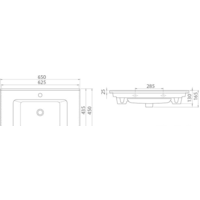 Умывальник CeraStyle Arte 65 067300-u - Превью изображения №5 — Интернет-магазин Time-Shop