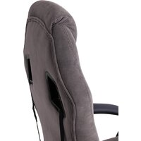 Игровое (геймерское) кресло TetChair Driver (флок/ткань, серый) - Превью изображения №8 — Интернет-магазин Time-Shop