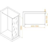 Душевая стенка RGW WA-010G 351001007-16 70 (золото/прозрачное стекло) - Превью изображения №2 — Интернет-магазин Time-Shop