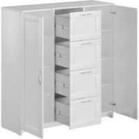 Тумба Mio Tesoro Сириус 2 двери и 4 ящика 117x123 2.02.03.350.1 (белый) - Превью изображения №2 — Интернет-магазин Time-Shop