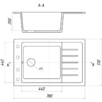 Кухонная мойка Wisent WB28-15 (с сифоном GER013) - Превью изображения №11 — Интернет-магазин Time-Shop