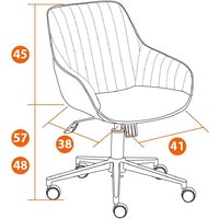 Офисное кресло TetChair Dublin хром/вельвет (графит) - Превью изображения №22 — Интернет-магазин Time-Shop