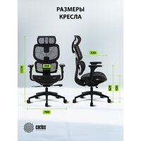 Офисное кресло CACTUS CS-MC555-BK (черный) - Превью изображения №13 — Интернет-магазин Time-Shop