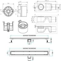 Трап/канал Aquabath Line AB010-SS-600 - Превью изображения №2 — Интернет-магазин Time-Shop