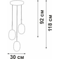 Подвесная люстра Vitaluce V2821-1/3S - Превью изображения №3 — Интернет-магазин Time-Shop