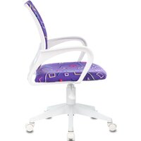 Компьютерное кресло Бюрократ Burokids 1W 1920838 (фиолетовый Sticks 08/пластик белый) - Превью изображения №3 — Интернет-магазин Time-Shop