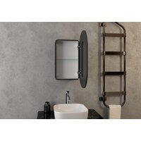  Континент Шкаф с зеркалом Elmage Black Led 45x80 - Превью изображения №8 — Интернет-магазин Time-Shop