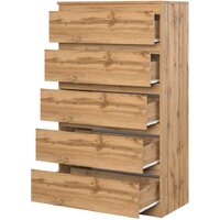 Комод НК-Мебель Stern Т-8 5-я 72676287 (16 мм, дуб вотан) - Превью изображения №2 — Интернет-магазин Time-Shop