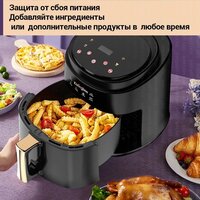 Аэрогриль (аэрофритюрница) KaringBee JD689 (черный) - Превью изображения №9 — Интернет-магазин Time-Shop