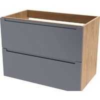 ЗОВ Тумба под умывальник Дион 100 D100LHO0M7015MKV5 (графит матовый/дуб)