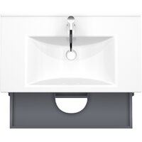  ЗОВ Тумба под умывальник Дион 100 D100LHO0M7015MKV5 (графит матовый/дуб) - Превью изображения №2 — Интернет-магазин Time-Shop