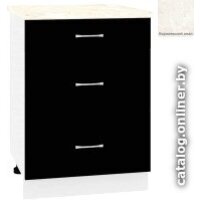 Кортекс-мебель Корнелия Лира НШ60р3ш (черный/королевский опал)