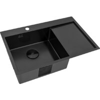 Кухонная мойка ZorG ZRN 5080 Premium L PVD Gunblack - Превью изображения №5 — Интернет-магазин Time-Shop