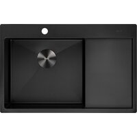 Кухонная мойка ZorG ZRN 5080 Premium L PVD Gunblack - Превью изображения №4 — Интернет-магазин Time-Shop