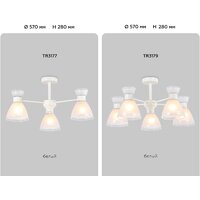 Припотолочная люстра Ambrella light TR3179/5 WH (белый) - Превью изображения №7 — Интернет-магазин Time-Shop
