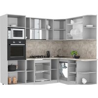 Готовая кухня Интерлиния Мила Лайт 1.68x2.4 правая (дуб золотой/бетон/дуб бунратти) - Превью изображения №2 — Интернет-магазин Time-Shop