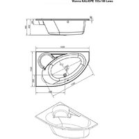Ванна Cersanit Kaliope 153x100 L (с ножками и экраном) - Превью изображения №8 — Интернет-магазин Time-Shop
