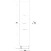  Onika Шкаф-пенал для ванной Модерн 32.17 L с корзиной (403211) - Превью изображения №5 — Интернет-магазин Time-Shop