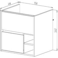  Viant Тумба под умывальник Люксембург Элина 60 VLUX60ELD-T2YP (дерево) - Превью изображения №5 — Интернет-магазин Time-Shop
