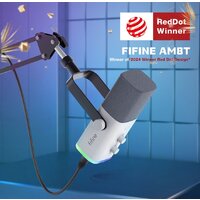 Проводной микрофон FIFINE AM8T (белый) - Превью изображения №2 — Интернет-магазин Time-Shop