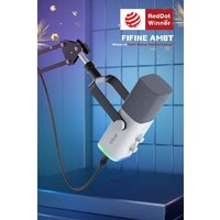 Проводной микрофон FIFINE AM8T (белый) - Превью изображения №7 — Интернет-магазин Time-Shop