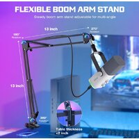 Проводной микрофон FIFINE AM8T (белый) - Превью изображения №5 — Интернет-магазин Time-Shop