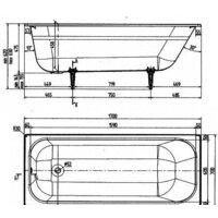 Ванна Wotte Start 170х70 - Превью изображения №2 — Интернет-магазин Time-Shop