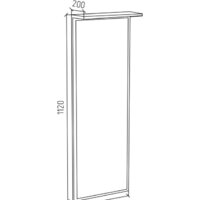 Зеркало МДК ПРЗ 400x1120x200 (белый) - Превью изображения №2 — Интернет-магазин Time-Shop