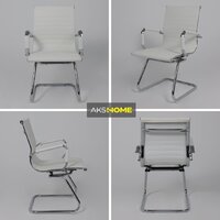 Офисный стул AksHome Dune (экокожа, белый) - Превью изображения №4 — Интернет-магазин Time-Shop